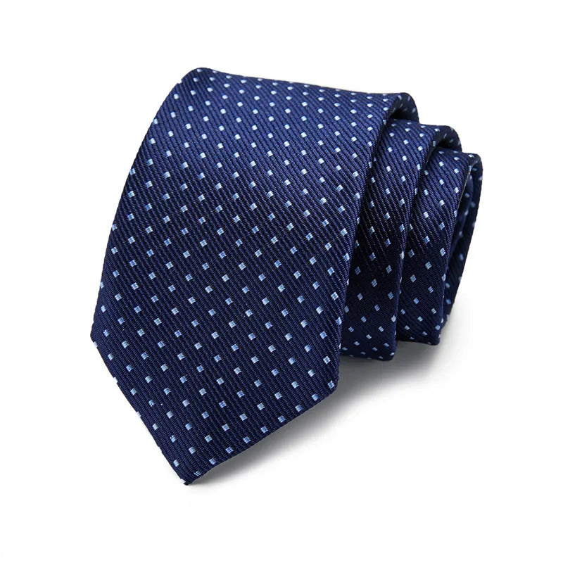 Blue Geometric Design Silk Tie