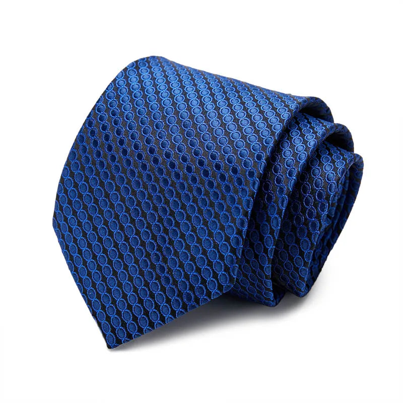 Blue and Black Striped Silk Tie