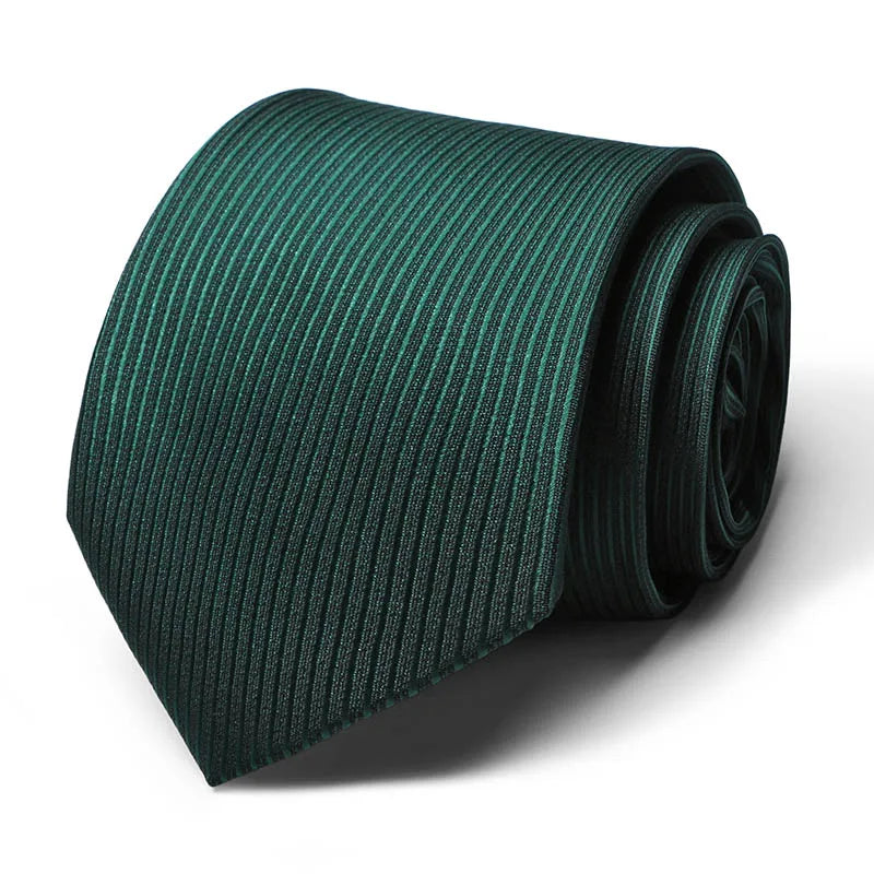 Green Textured Design Silk Tie