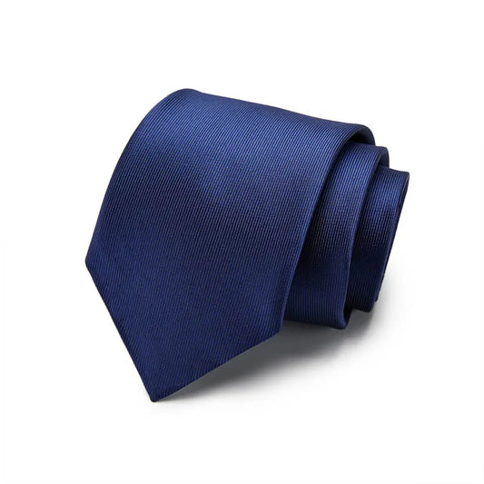 Plain Blue Silk Tie