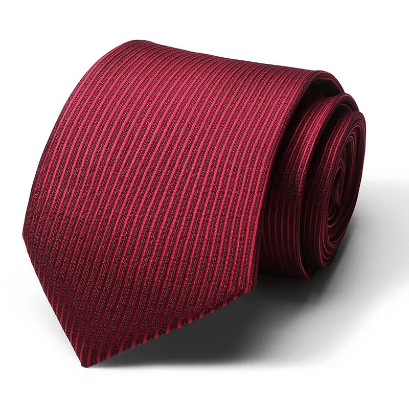 Plain Red Textured Silk Tie